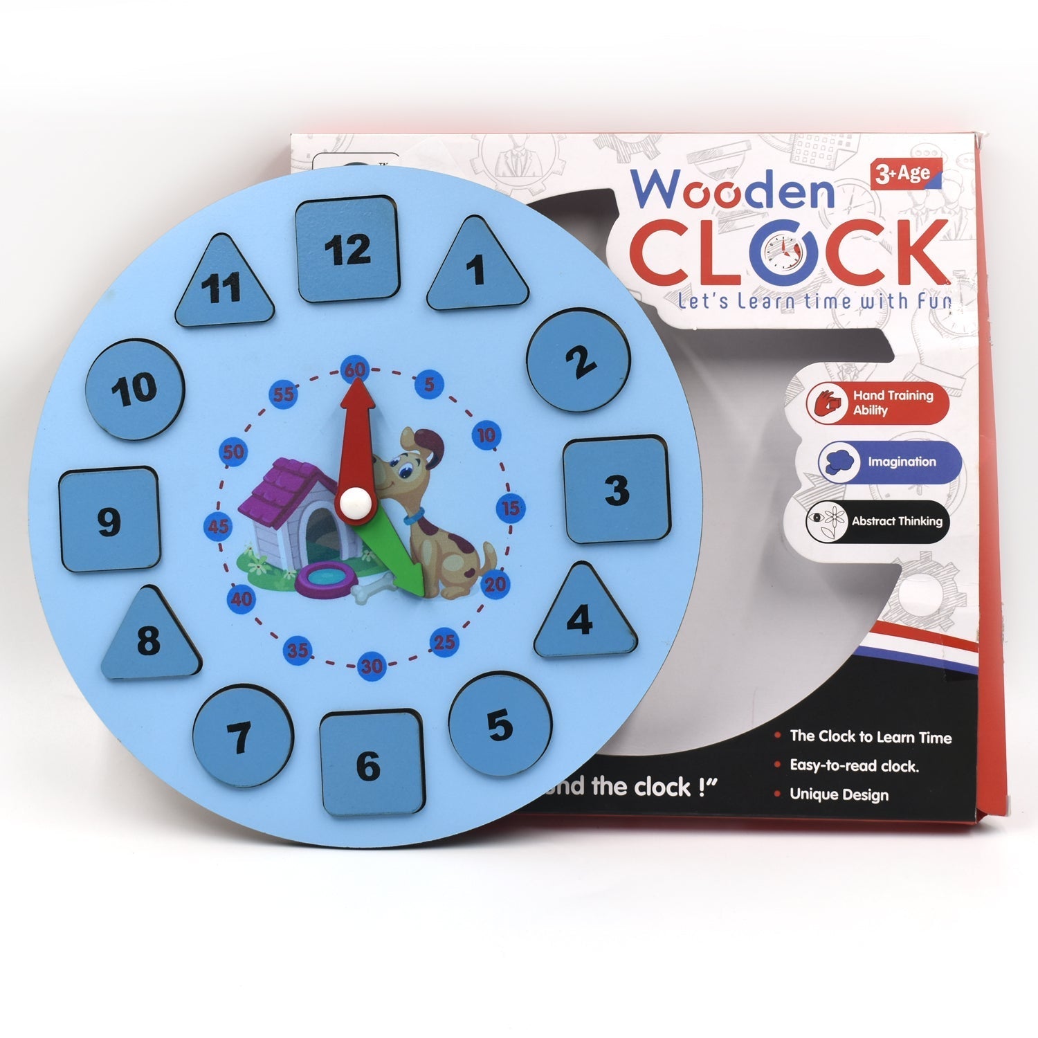 1949 AT49 Wooden Clock Toy and game for kids and babies for playing and enjoying purposes. 1949 AT49 Wooden Clock Toy and game for kids and babies for playing and enjoying purposes.